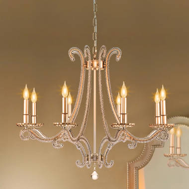 Charlton Crystal Chandelier; 8 arms