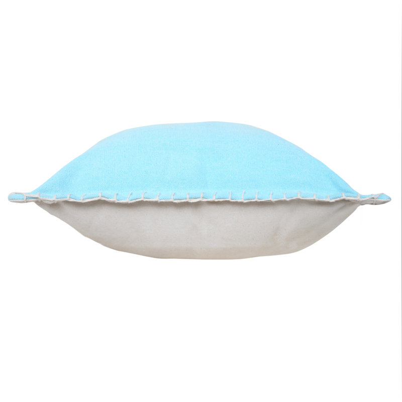 Housse de coussin Madison, 20 po x 20 po, Pillow Insert, Bleu vif