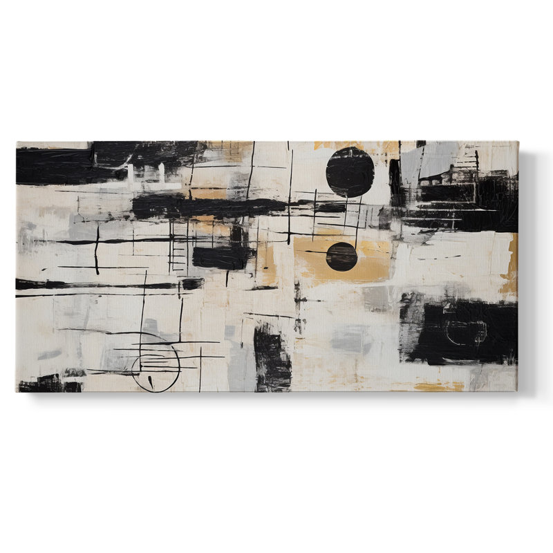 Abstract Series 4 #XIX-Gallery Wrapped Canvas, 16" H x 32" W