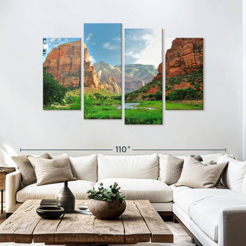 Canyons du parc national Alvord Zion, H 54 po x l 84 po