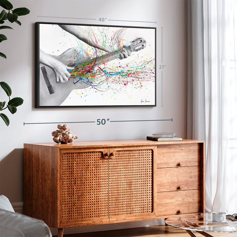«Guitare acoustique solo», H 27 po x l 40 po