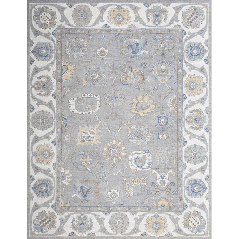 Oushak Hand Knotted Wool Oriental Area Rug