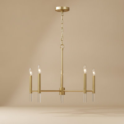 Cozy Pendant Lamp (Five Lights, Brassed Gold)