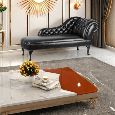 Fauteuil inclinable léger en cuir luxueux avec rivets