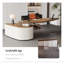 Bureau de direction 94,49 "luxueux et haut de gamme en bois massif de forme personnalisée-140168980