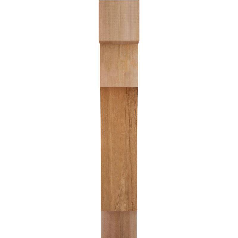 Westlake H W D Wood Bracket / Corbel, Western Red Cedar (Smooth), 26" H x 3.5" W x 14" D