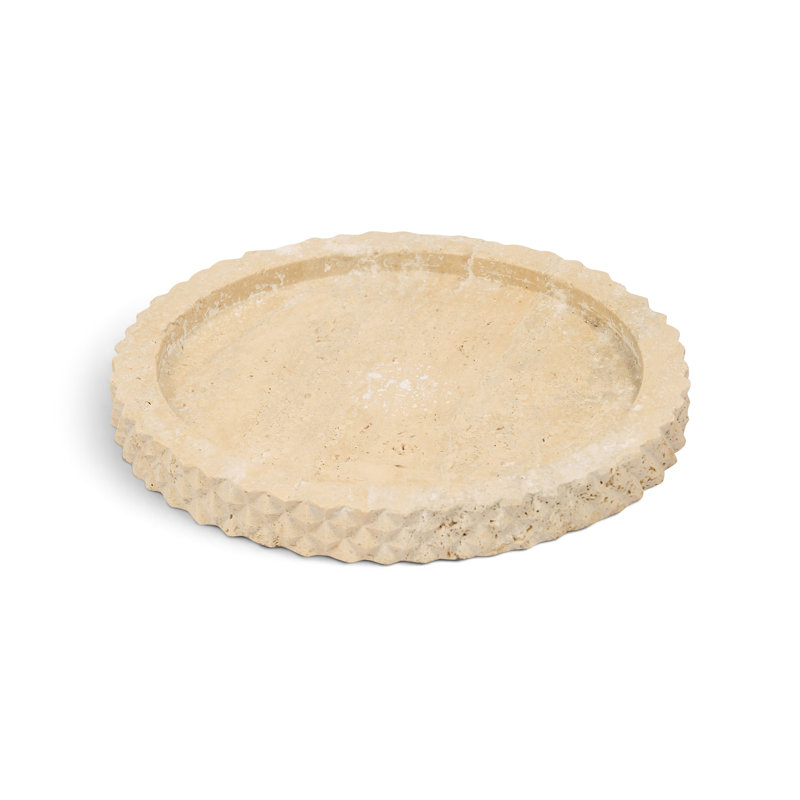 Russell Beige Travertine Tray, Beige Travertine