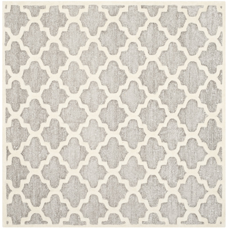 Precious Hand Tufted Performance Geometric Rug, Square 5'