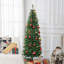 Arbre de Noël artificiel non éclairé de 6 pi avec branches réalistes, parfait pour les espaces compacts et facile à assembler