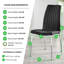 Faux Leather Modern Tall Back Dining Chairs with Chrome Metal Legs & Vertical Stitching-1792133212