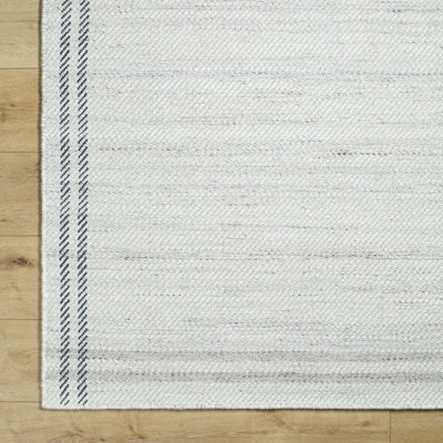 Tapis gris en laine Lavande
