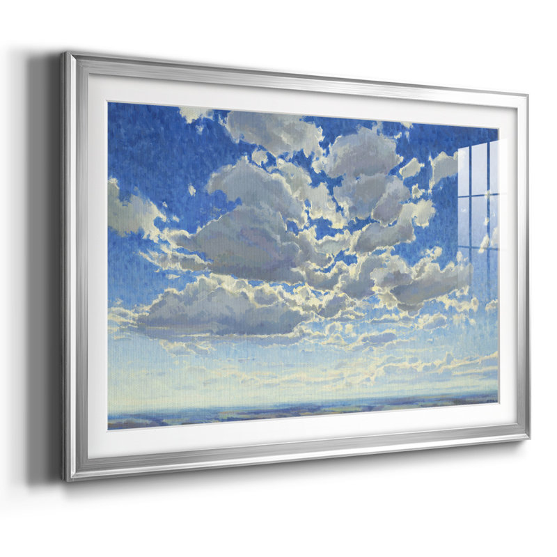 " Cloudscape ", Silver, 19" H x 27" W x 1.5" D