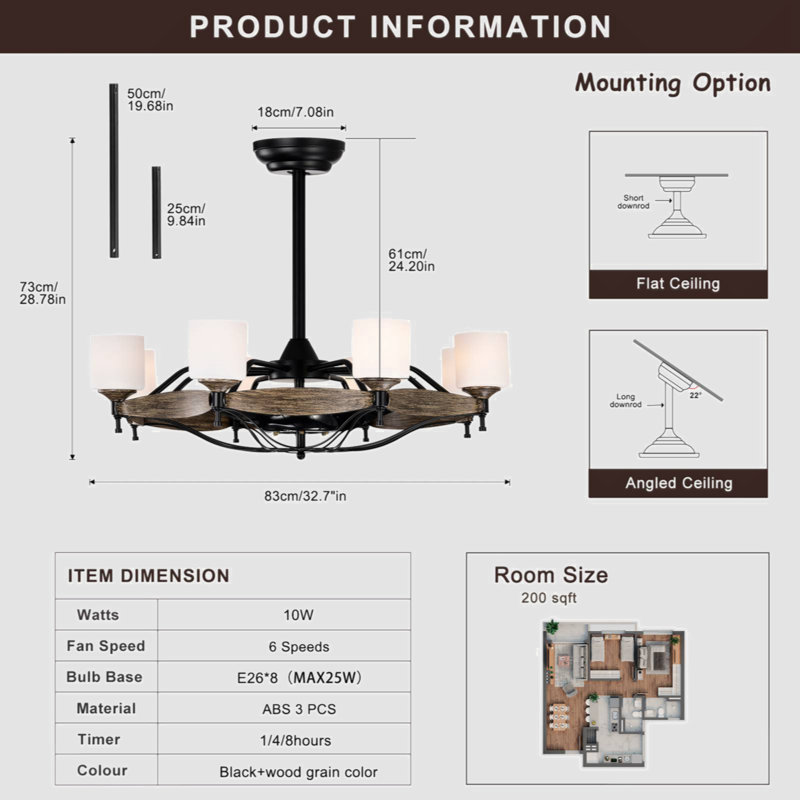 Auriella 33'' Ceiling Fan with Light Kit