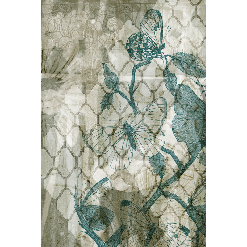 Arabesque Butterflies VI by Jennifer Goldberger - Wrapped Canvas Print, 46cm H x 30cm W x 3.8cm D