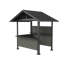 Pavillon de jardin en acier moderne avec rangement, 9,4 x 6,2 pi pour patio