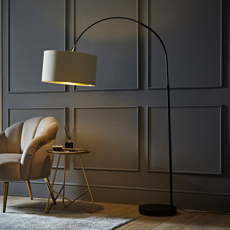 Rinnah 170cm Traditional Floor Lamp, Beige