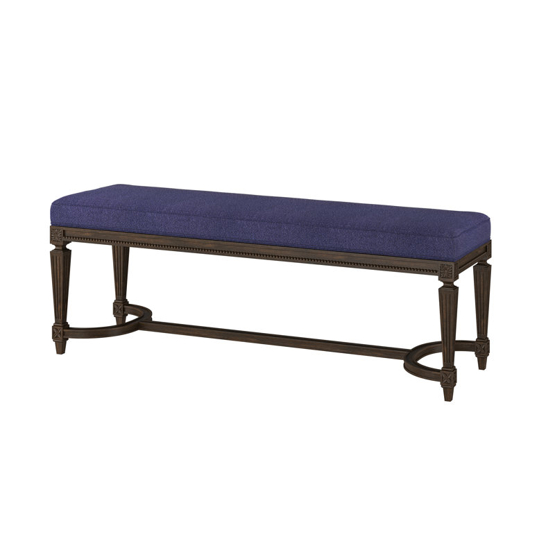 Banc de rangement Grant, Espresso, Indigo Dutton (tissu performance) 1352-54