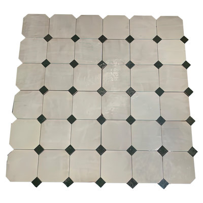 Carreau de mosaïque murale 12 po x 12 po Bouchon Zellige