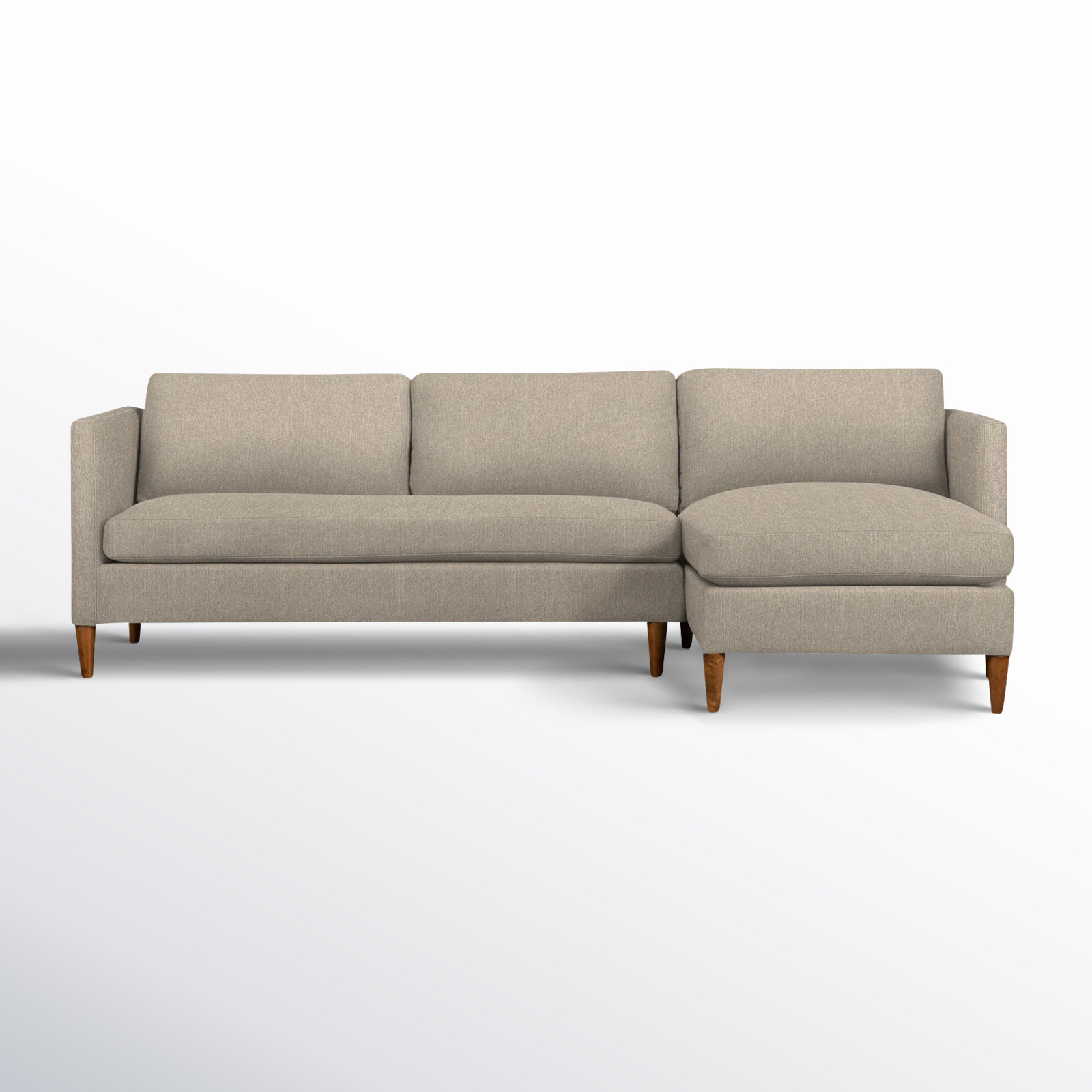 Clifford Chaise Sectional, Right Hand Facing, Davis Chateau Gray Bouclé