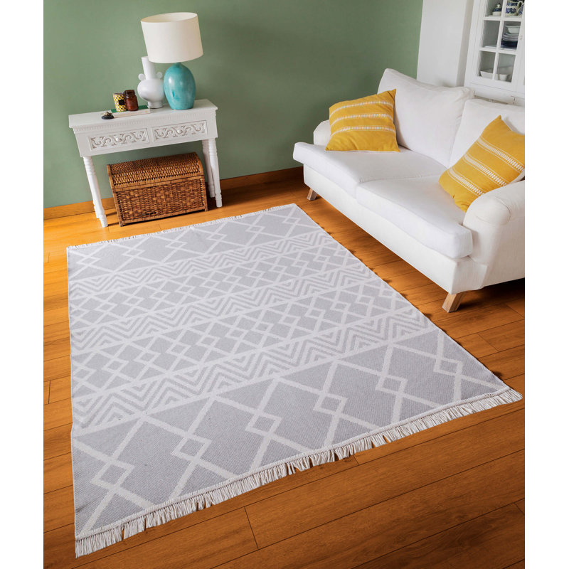 Saraland Cotton Argyle Indoor Rug, Rectangle 2' x 3'4"