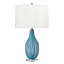 Lampe de table en verre tourbillon bleu et noir 29 po Turchese