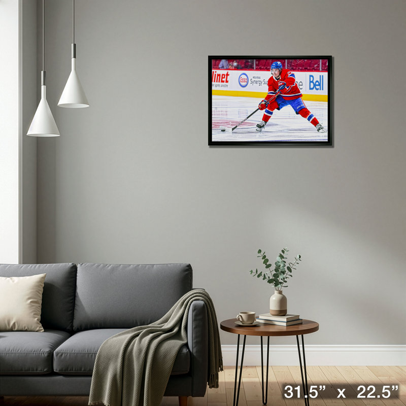 Cole Caufield, Canadiens de Montréal, toile passe-passe encadrée 20 x 29