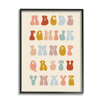 ba-955 - Cadre rétro encadré de lettres de l'alphabet par Lil 'Rue