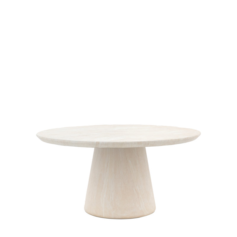 Round Dining Table, 75cmH x 152cmL x 152cmW, Beige