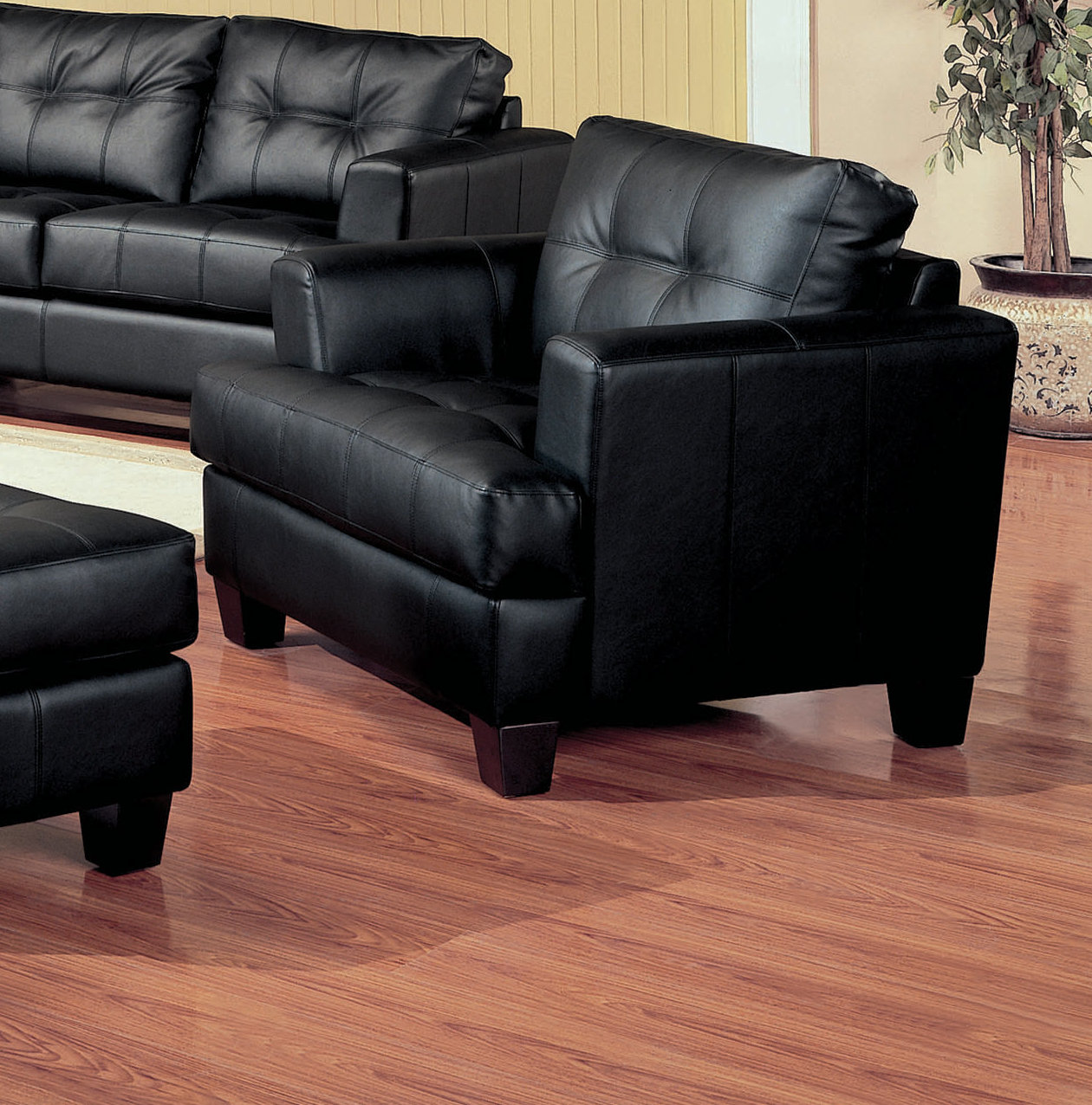 Hokku Designs Muspell Faux Leather Armchair Wayfair