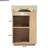 21.6" Bathroom Vanity With Ceramic Basin, Natural Wood Texture, And Side Storage Multi Space For Function Functionality
