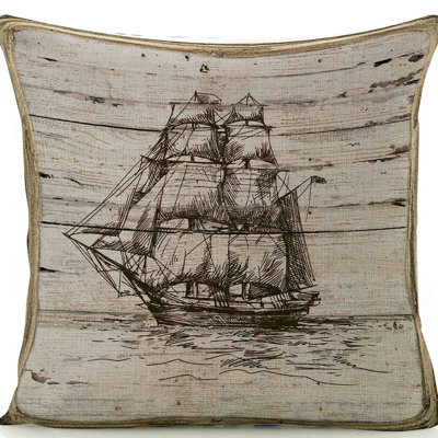  Coussin décoratif en lin pour bateau