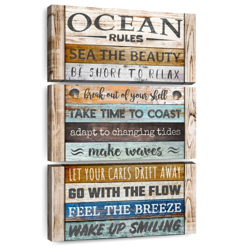 Kema Ocean Rules Typography, 45" H x 28" W
