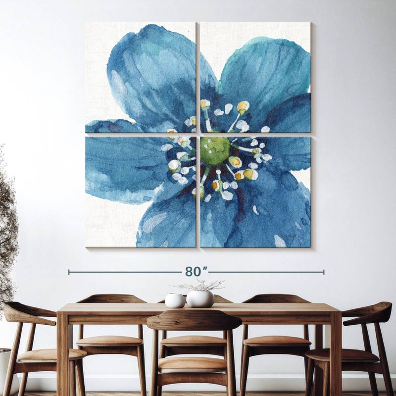Harnek Blue And Green Garden V, 74" H x 74" W