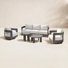 Frances Aluminum 5 Piece Outdoor Seating Group with Sunbrella Cushions