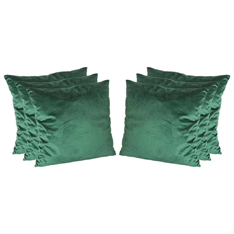 Square Scatter Cushion with Filling, Green