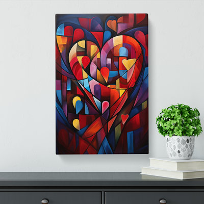 Love He Cubism No.2 - Wrapped Canvas