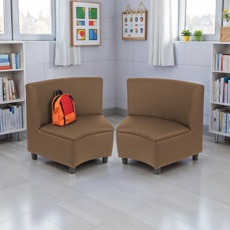 Kid Comfort Collective Modular Wedge Chairs, 2-Pack - Chocolate, Chocolate