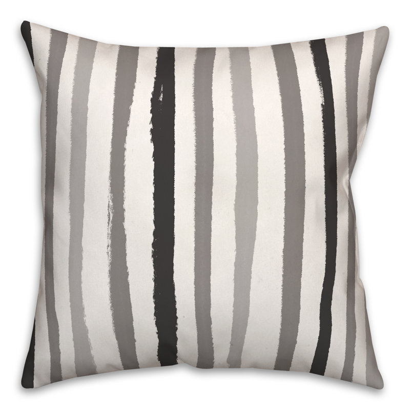 Housse et insert de coussin d'extérieur carré vertical 5 coups, gris, 20 po x 20 po