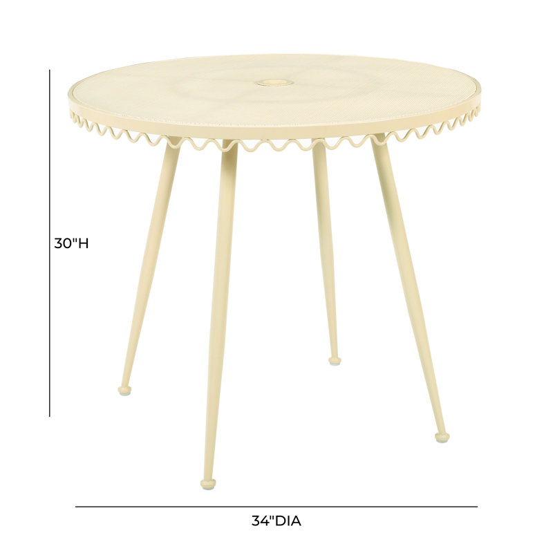 3 Piece Dining Set, Cream