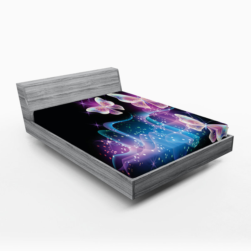 Multicolore drap-housse Ambesonne, Drap-housse de taille très grand