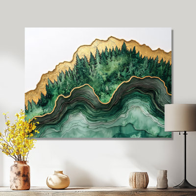 Forest River Of Emerald Crystal II - Forest Metal Art