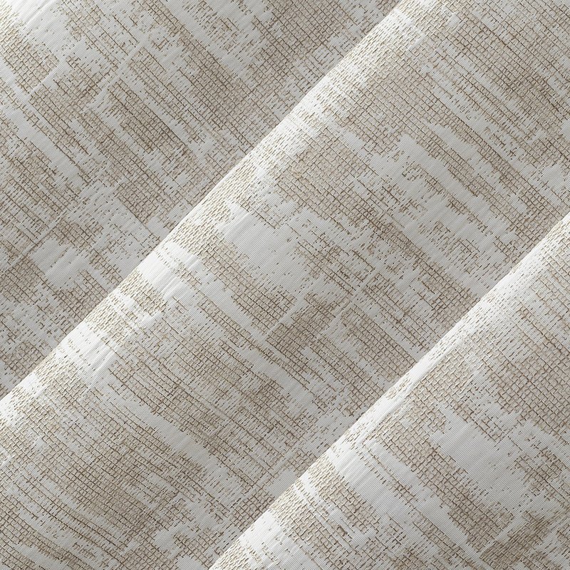 Sun Zero Parrish Distressed Grid Thermal Extreme 100% Blackout Grommet Curtain Panel, 40" W x 84" L, Linen