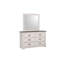 Ensemble de chambre à coucher avec miroir à commode 3 lits Dareck-35230087