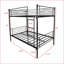 Structure de lit simple superposé en métal avec échelle - sans bruit, aucun sommier nécessaire pour la chambre d'amis