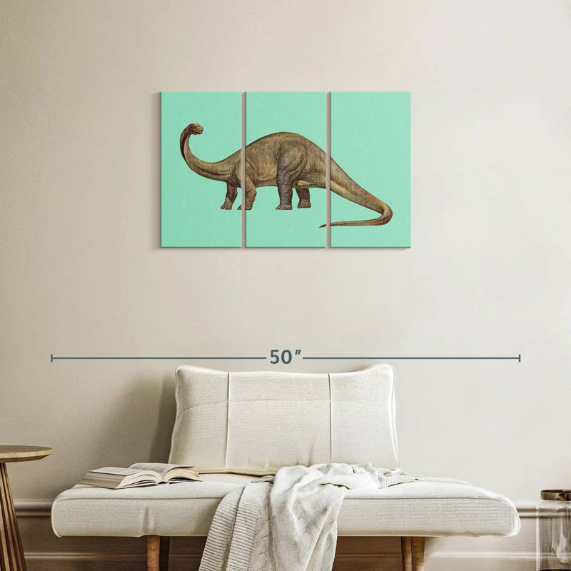 Illustration d'un brontosaure, H 20 po x l 33 po