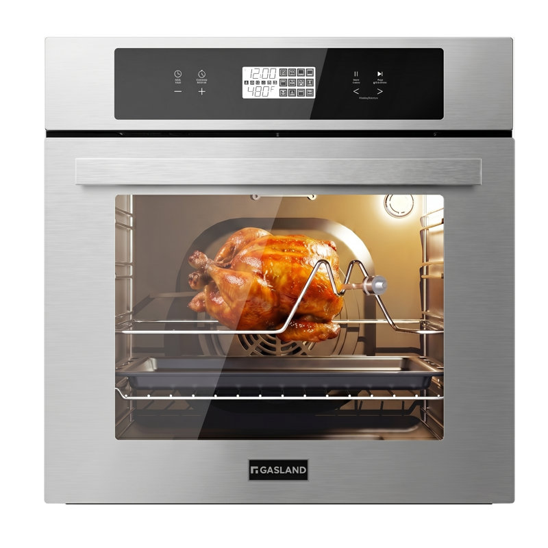 24 inch 2.6 Cu.ft Built-in Single Electric Wall Oven with 11 Cooking Styles, ETL Certified, Silver