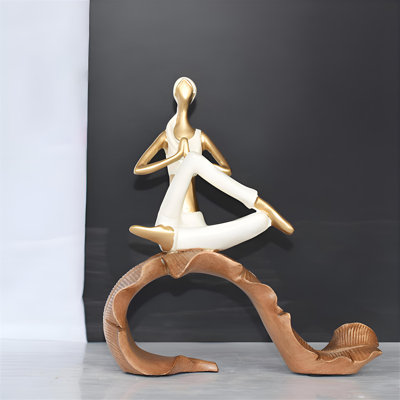 Creative Yoga Pose Figurine Resin Art Sculpture For Home And Studio Decor