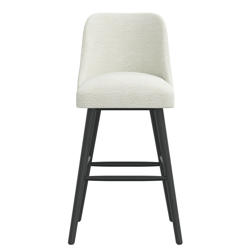 Tabouret Gallie, Noir, Tabouret de bar (siège d'une hauteur de 31 po), Boucle neige classique