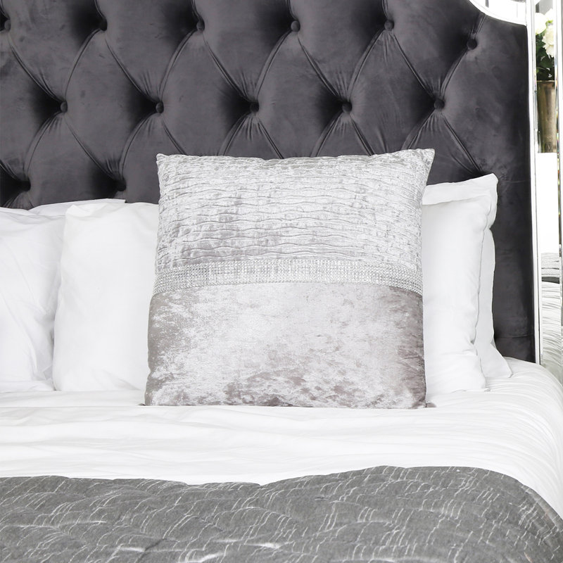 Eliora Square Throw Pillow Cover, Grey