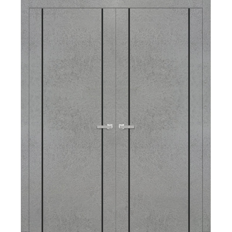 Portes françaises en bois massif massif, 72" x 84"